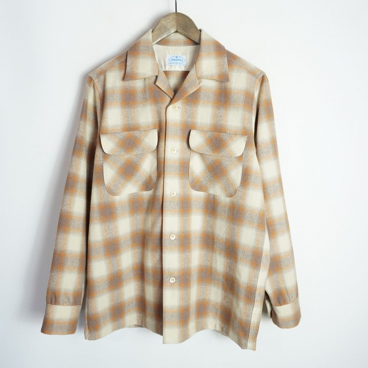 美品24AW SUBCULTURE サブカルチャー WOOL CHECK SHIRT 長袖 ウール