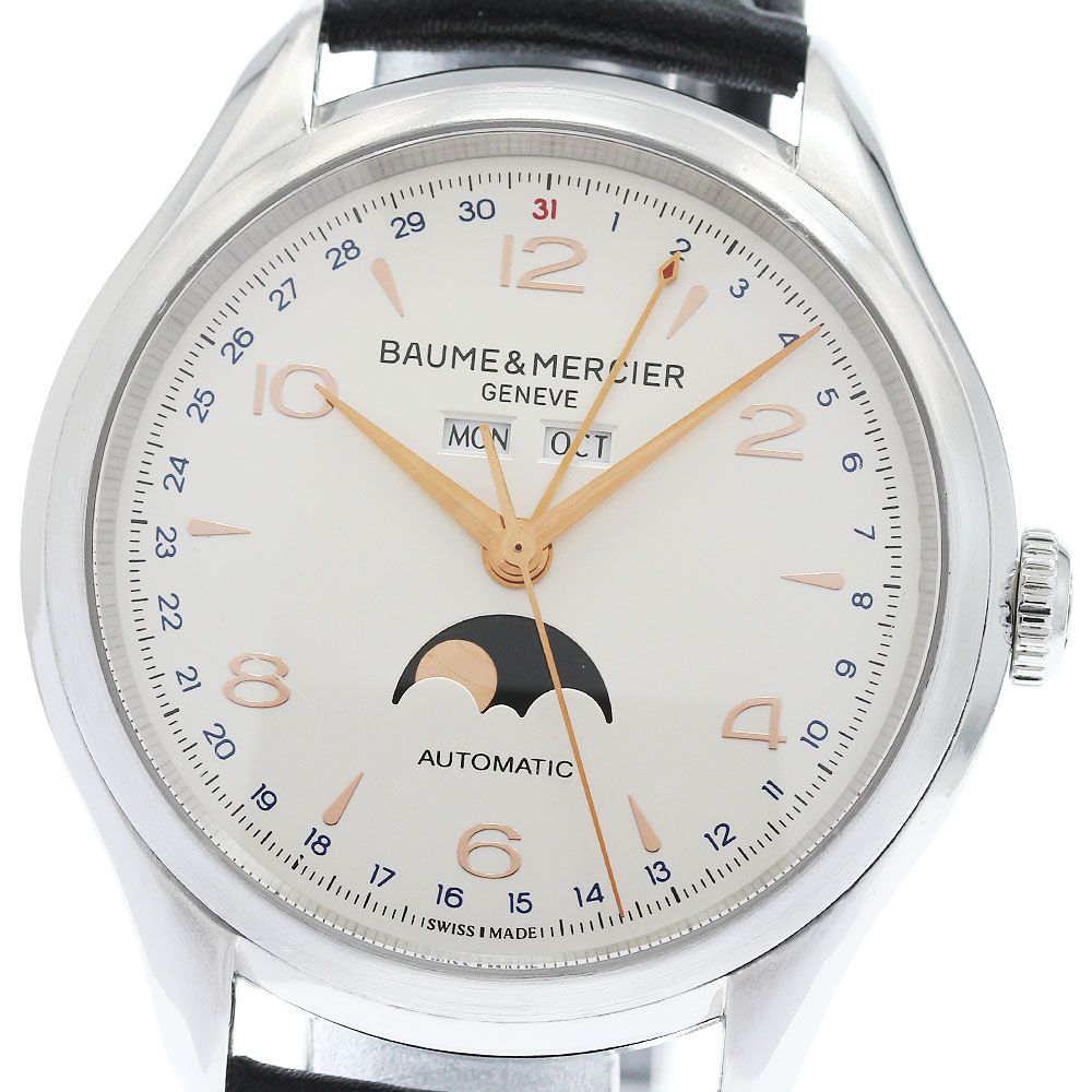 ボーム＆メルシェ Baume & Mercier 65718 クリフトン ムーンフェイズ トリプルカレンダー 自動巻き メンズ _963262