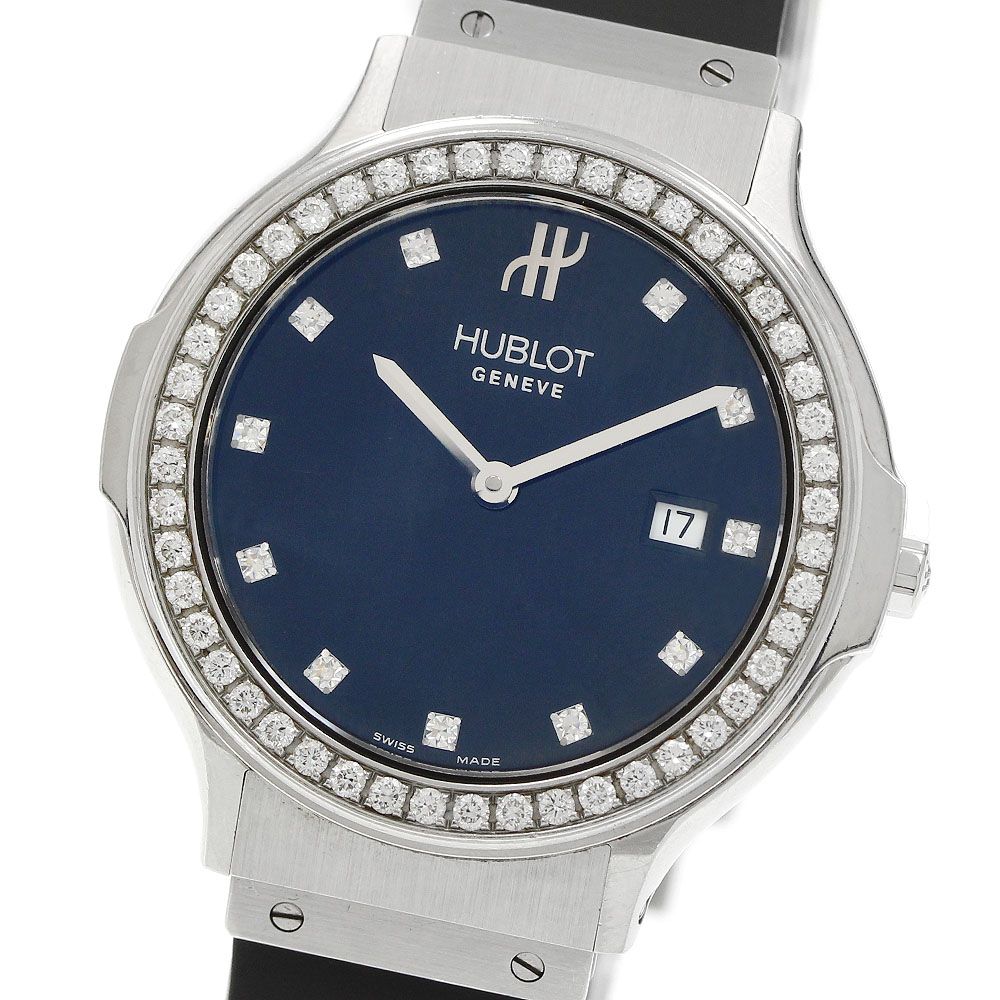 ウブロ HUBLOT B1405.1 クラシック トラディション 11P ダイヤベゼル クォーツ レディース 箱付き_952464