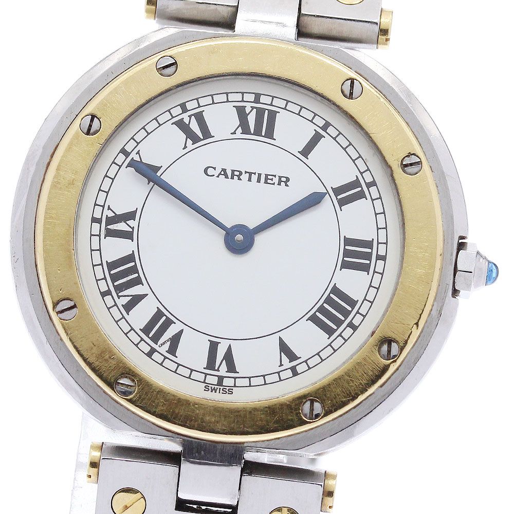 カルティエ LM CARTIER サントスラウンド YGベゼル クォーツ Cartier 