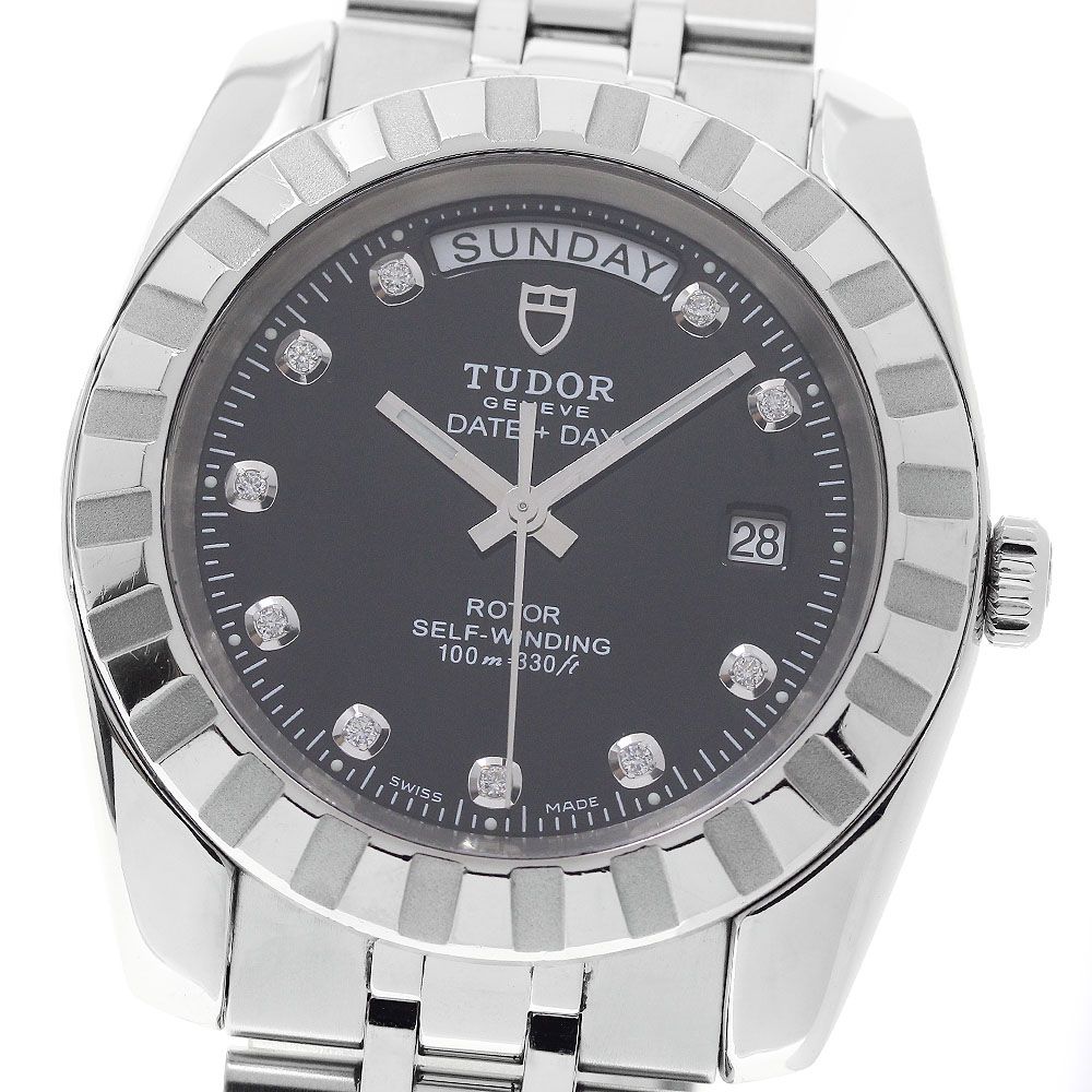 チュードル TUDOR 23010 クラシック デイトデイ 10Pダイヤ 自動巻き メンズ 保証書付き_962037 180,100円