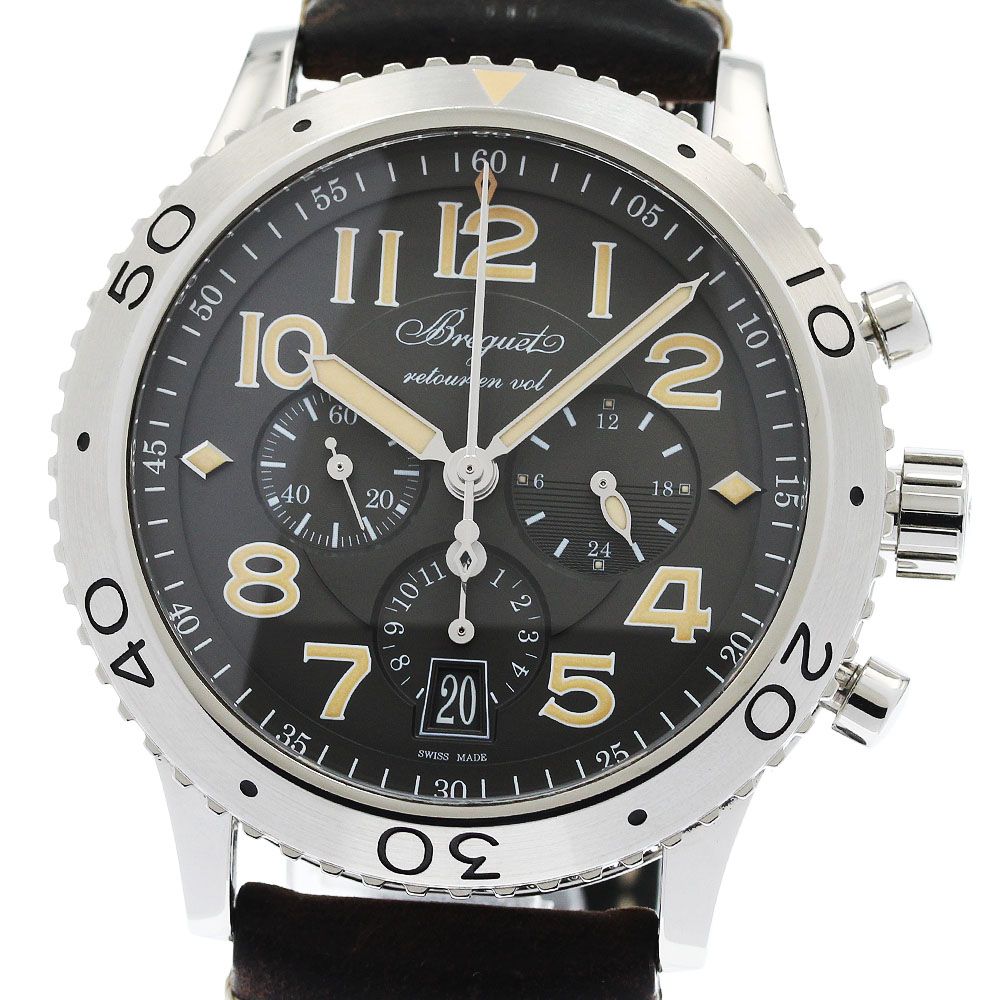 ベルト訳あり ブレゲ Breguet 3817 タイプXXI クロノグラフ デイト 自動巻き メンズ _965701