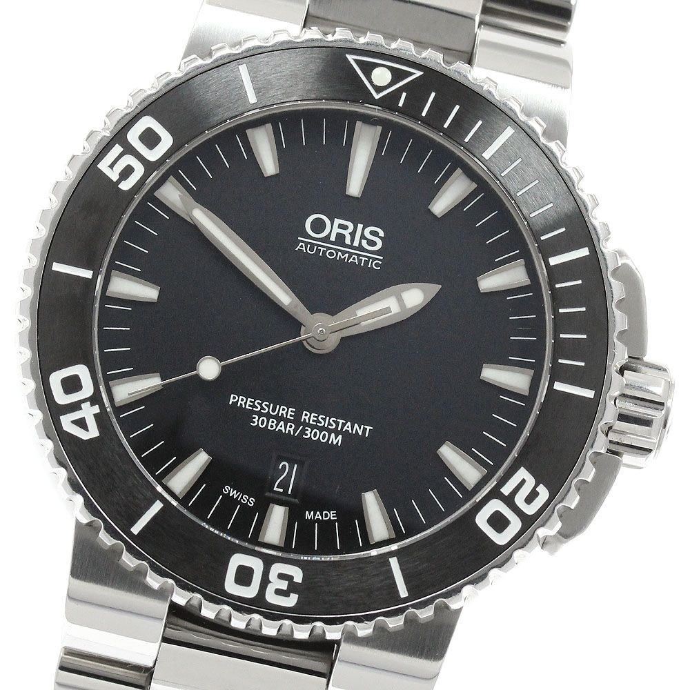 オリス ORIS 01 733 7653 4154-07 8 26 01PEB アクイス デイト 自動巻き メンズ 保証書付き_964916