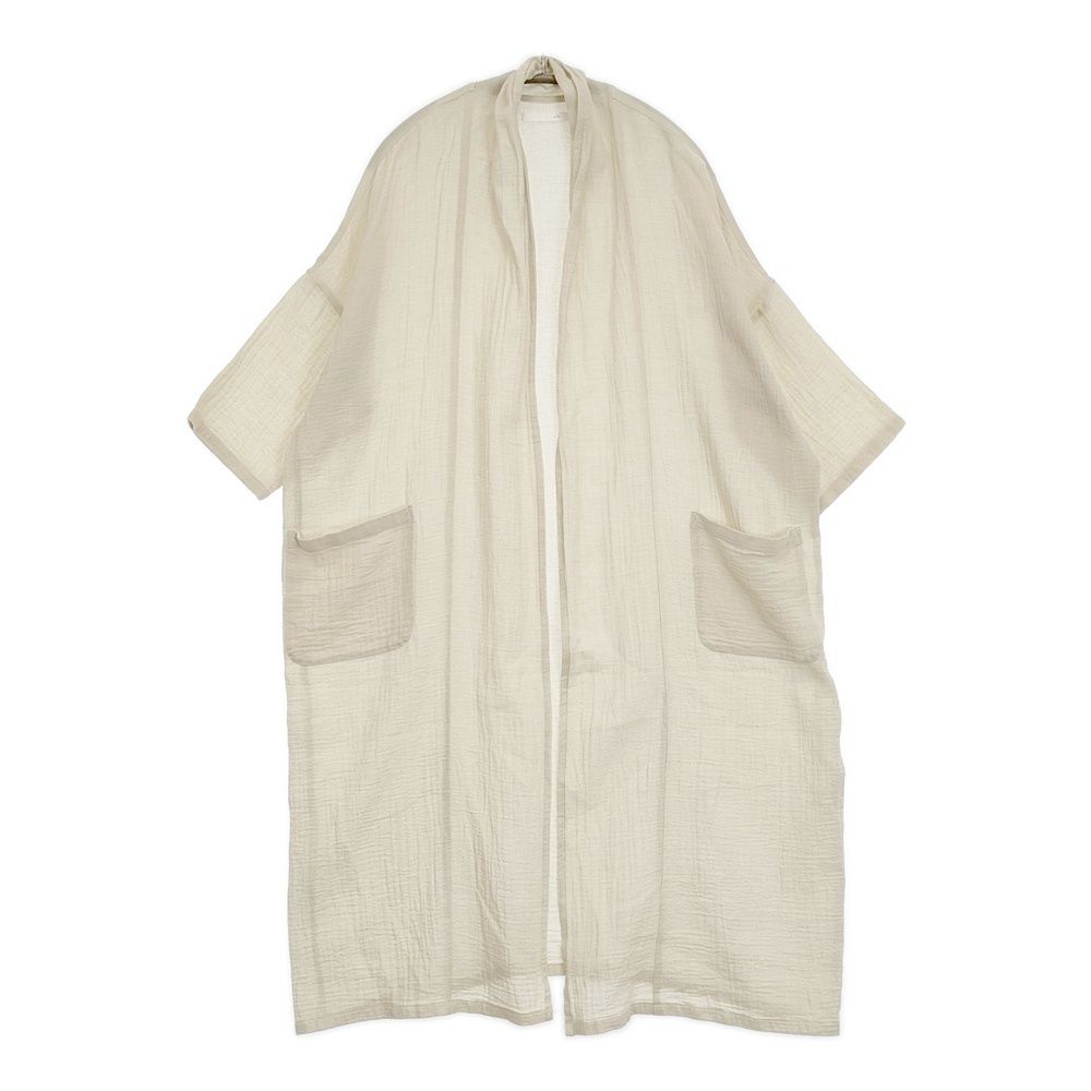 vie evam eva robe コットンリネンローブ 羽織り サイズM V241T926 定価33000円 カーディガン 24SS ベージュ レディース ヴィー エヴァムエヴァ【中古】6-0612M♪ 9,112円