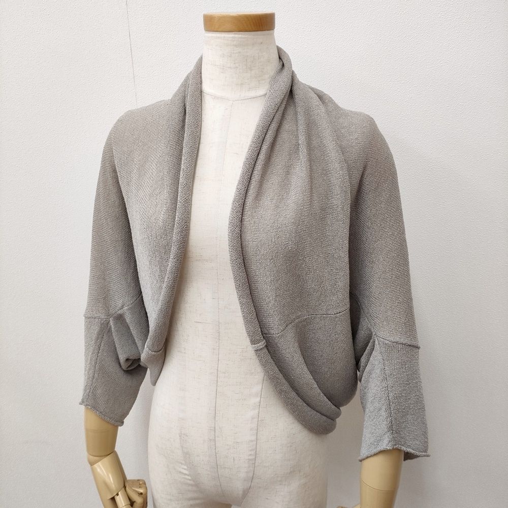 evam eva lily yarn bolero リリーヤーンボレロ リネンナイロン 羽織り E231K209 カーディガン 23SS グレー レディース エヴァムエヴァ【中古】6-0612M♪