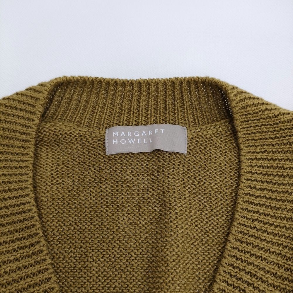 MARGARET HOWELL LINEN COTTON SILK サイズ2 Vネックニット リネン MARGARET HOWELL LINEN COTTON SILK サイズ2 Vネックニット リネン