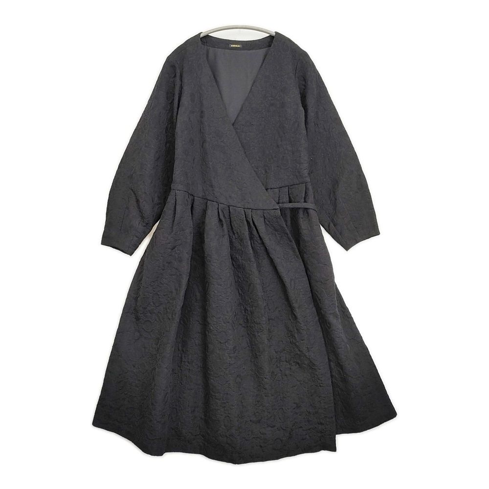 R&D.M.Co- 未使用品 MONO TRICK MATELASSE CACHE COEUR DRESS 定価75900円 ワンピース ブラック レディース オールドマンズテーラー【中古】6-0612T♪