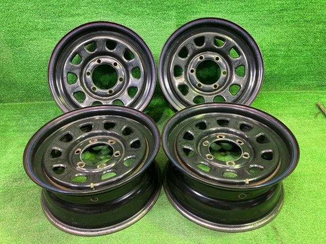社外 ﾊｲｴｰｽ ホイール スチール クロ 16インチ 7J 6穴 4本 139.7 +35