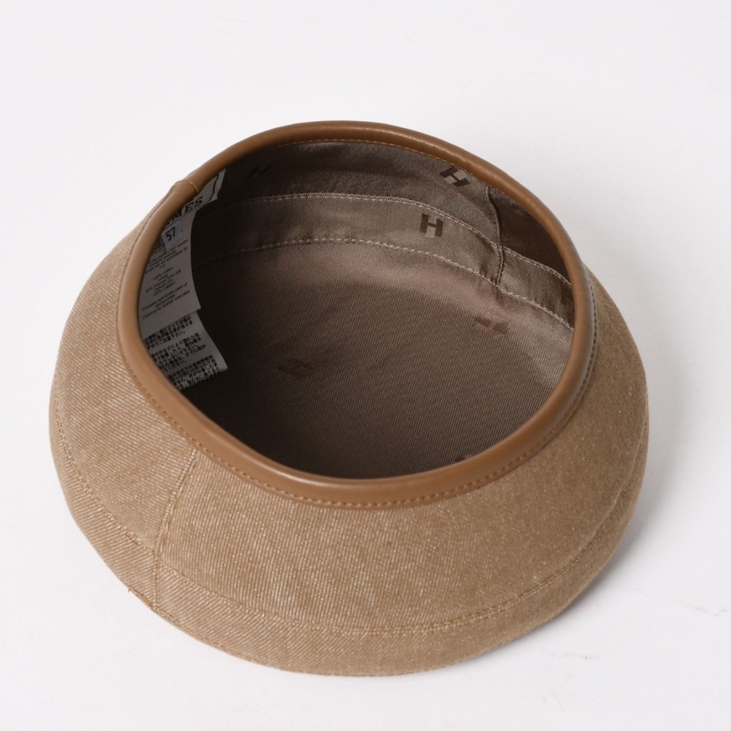 極美品 HERMES エルメス サントノーレ コットンベレー帽 2234