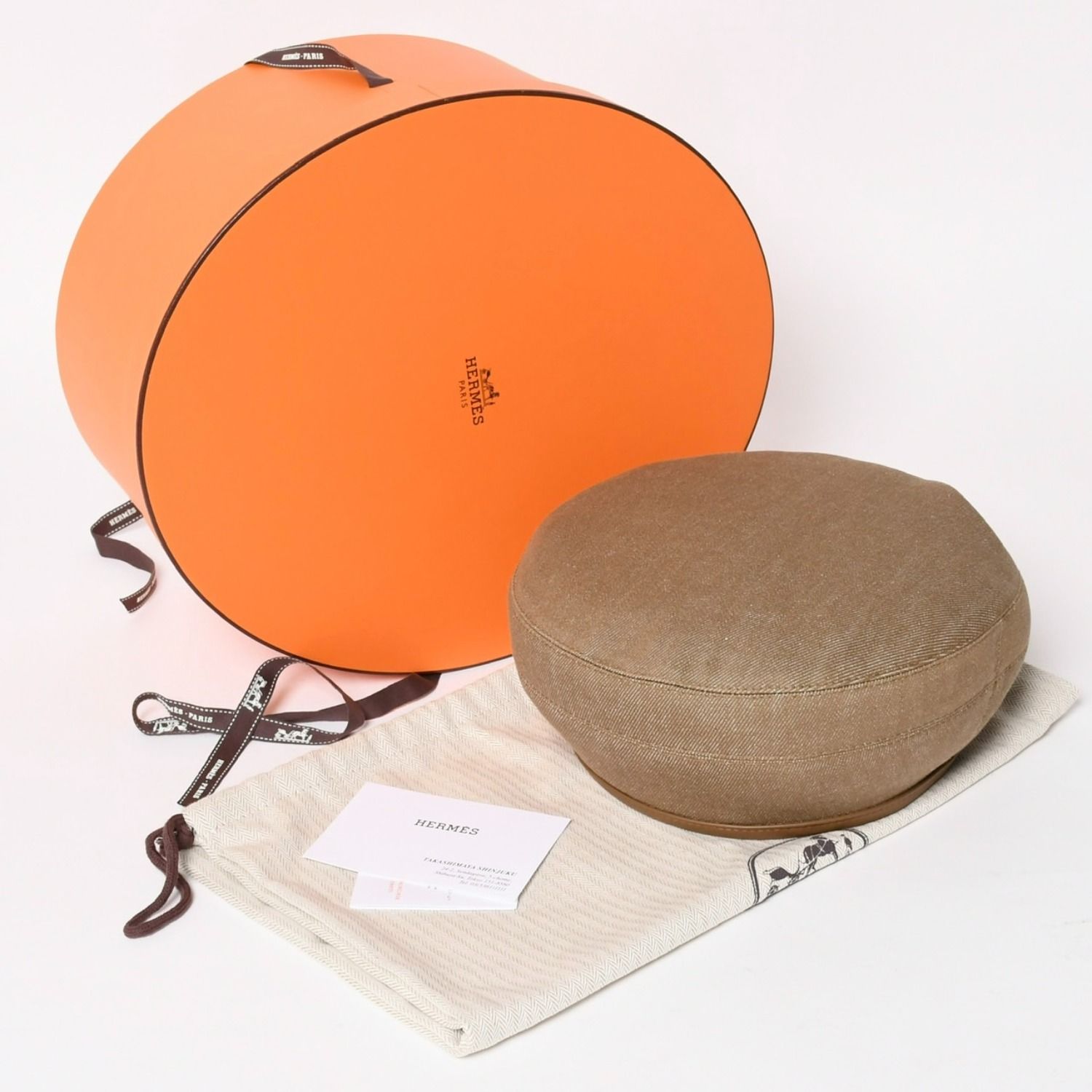 極美品 HERMES エルメス サントノーレ コットンベレー帽 2234