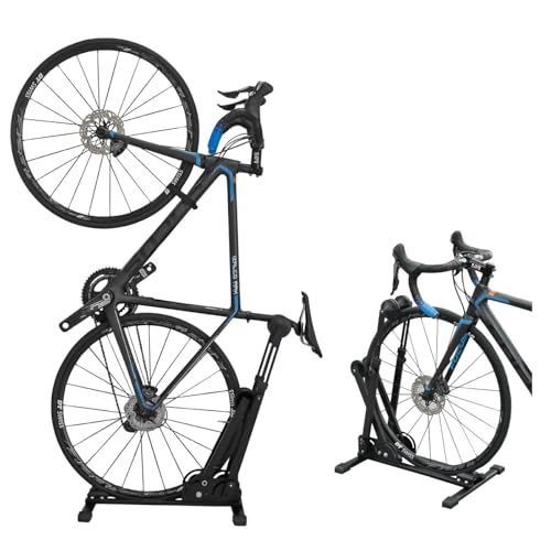 GORIX(ゴリックス)自転車 スタンド 縦置き 横置き 1台 屋内 倒れない ロードバイク / 3点支持構造 /省スペース/L字 /20-29インチ対応 室内 サイクルスタンド ミニベロ クロスバイク mtb スチール製自立スタンド (GX 4837e6be