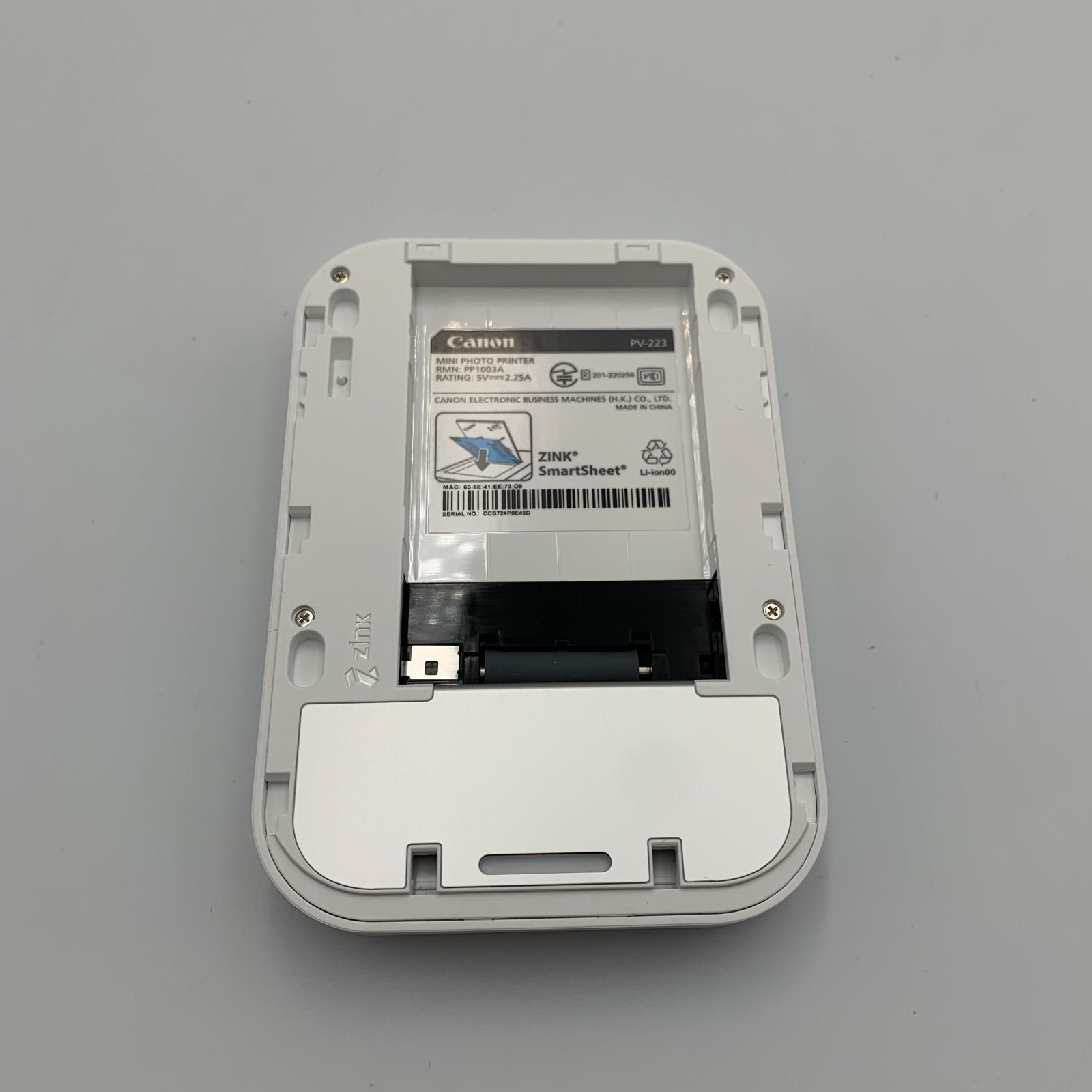 キヤノン Canon iNSPIC PV-223-WH スマホ専用ミニフォトプリンター 