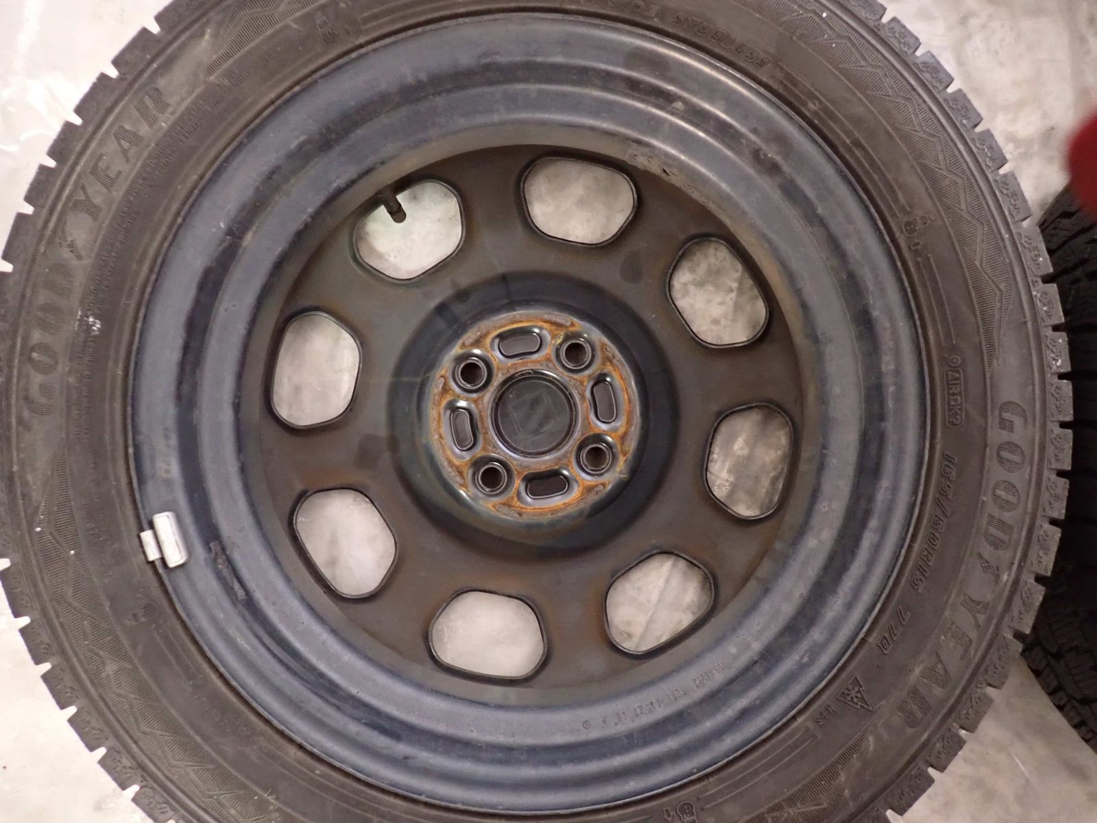 冬4本SET 会社宛 送料無料 165/60R15×4.5J 77Q グッドイヤー アイス