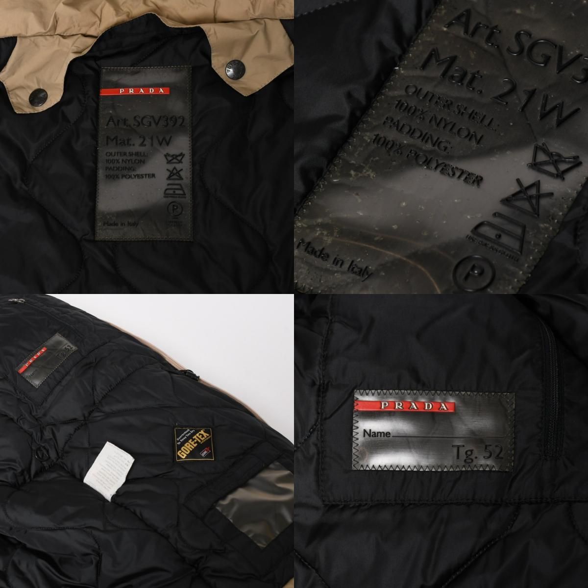 prada sport downcoat 中綿 PRADA SPORT プラダスポーツ 中綿ダウンジャケット 24V3770 アウター