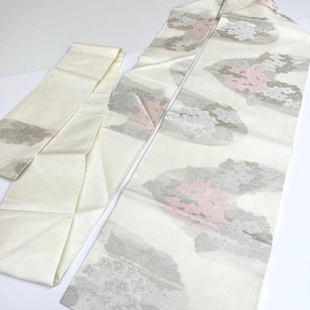 着物と帯 時流】SN26548◇正絹 九寸夏名古屋帯◇紫陽花 白 美品 - メルカリ