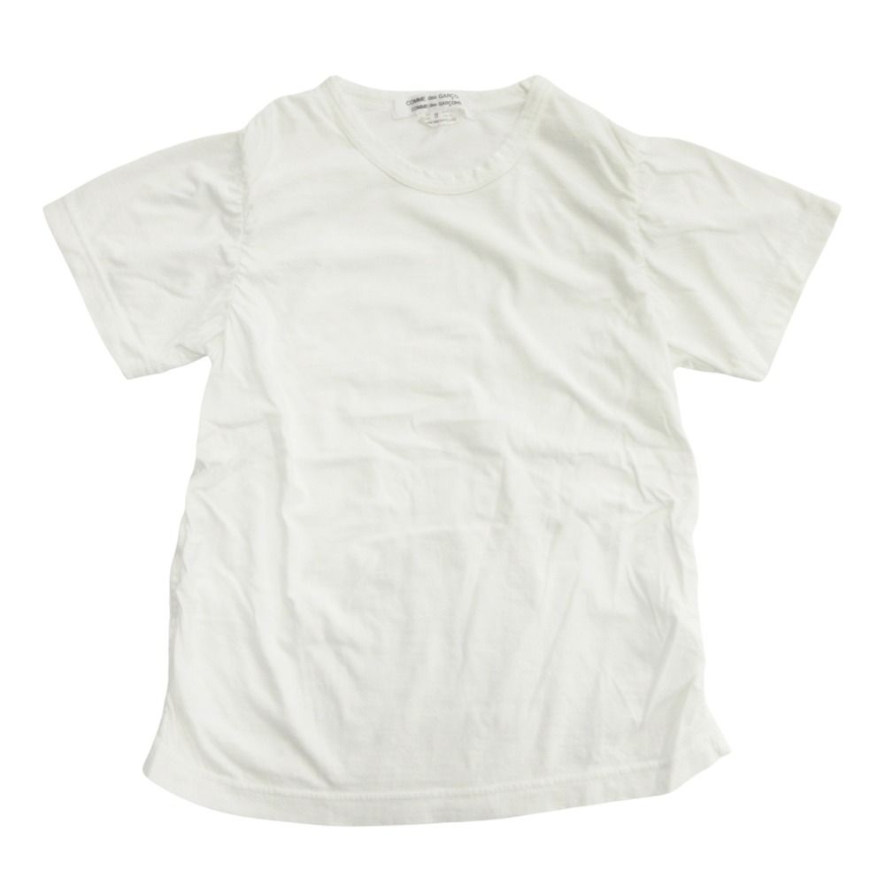 美品 COMME des GARCONS コムコム コムデギャルソン 10ss パッカリング Tシャツ カットソー S 白 ホワイト レディース 古着 中古 USED