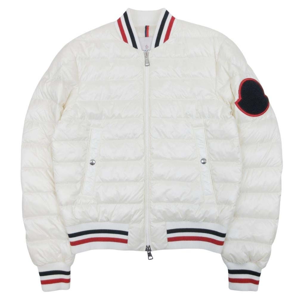 美品 MONCLER モンクレール 19ss DELTOUR GIUBBOTTO ダウンジャケット ブルゾン アウター デカロゴ リブライン 2 アイボリー メンズ 古着 中古 USED 美品 MONCLER モンクレール 19ss DELTOUR GIUBBOTTO ダウンジャケット