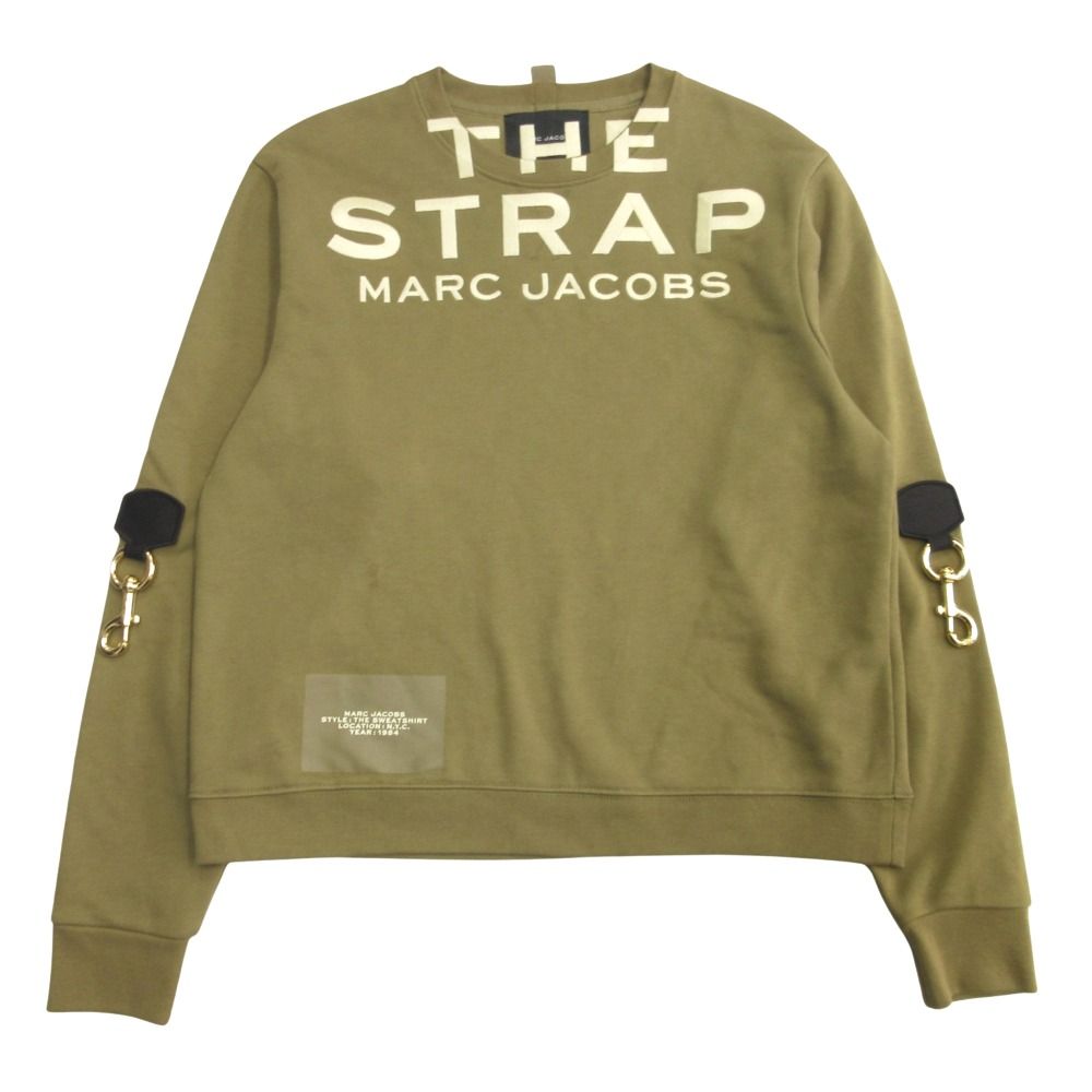 良品 doublet. ダブレット MARC JACOBS マークジェイコブス 22aw スナップショット DTM スウェット ストラップ トレーナー M カーキ メンズ 古着 中古 USED