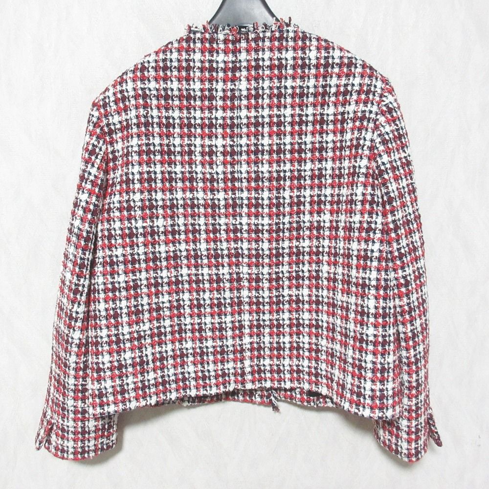 美品 24SS theory luxe セオリーリュクス GARNET TWEED ノーカラー 