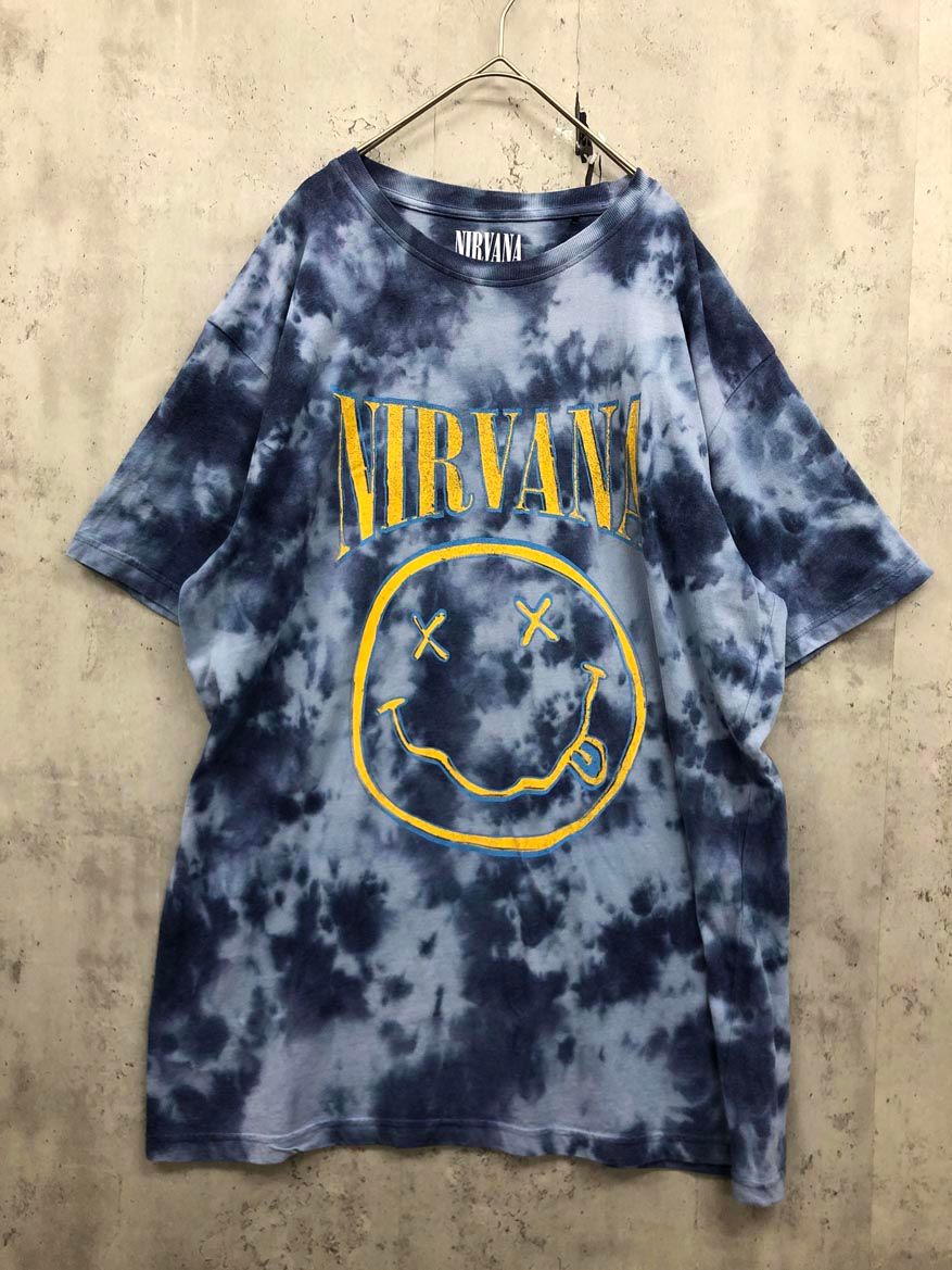 NIRVANA ニルヴァーナ ユニセックス ROCK OFF Tシャツ sizeXL/ダイウォッシュブルー  メンズ