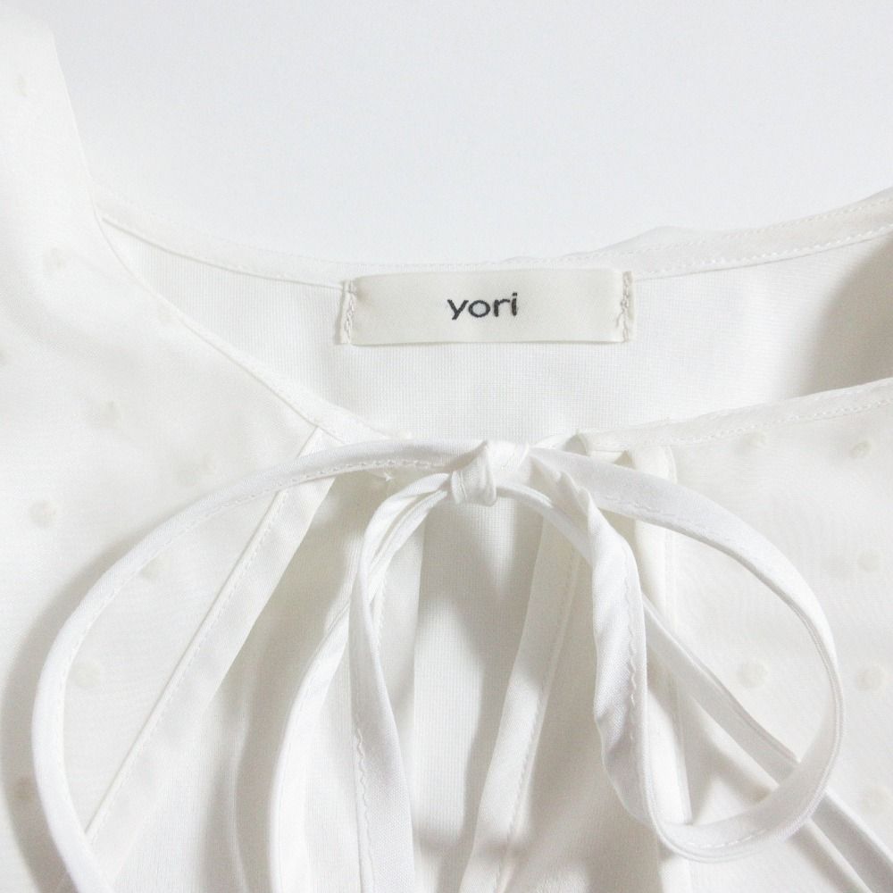 Yori ドットカラーTee 美品 yori ヨリ フロッキードットカラーTEE カットソー YR2211-043SP