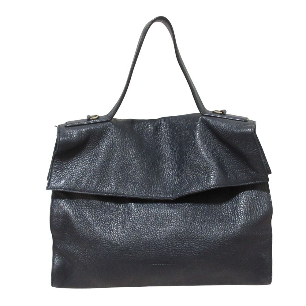 JIL SANDER ジルサンダー レザー ハンドバッグ ダークネイビー