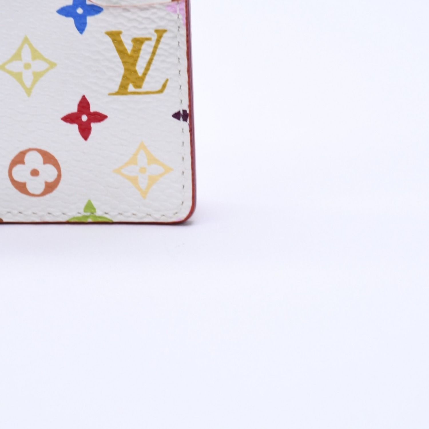 極美品 LOUIS VUITTON ルイヴィトン 手帳カバー ホワイト マルチカラー