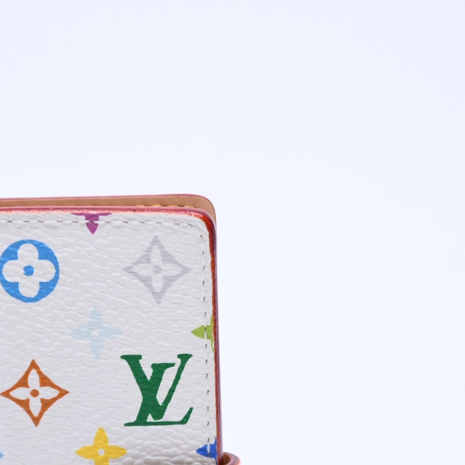 極美品 LOUIS VUITTON ルイヴィトン 手帳カバー ホワイト マルチカラー