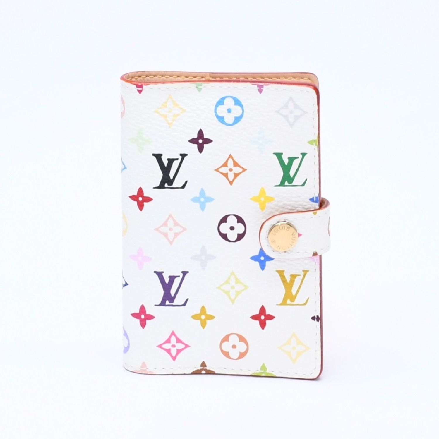 極美品 LOUIS VUITTON ルイヴィトン 手帳カバー ホワイト マルチカラー
