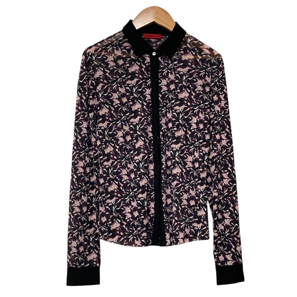 美品 VIVIENNE TAM ヴィヴィアンタム パワーネット フラワープリント