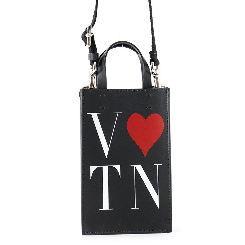 ヴァレンティノ・ガラヴァーニ ショルダーバッグ ハートロゴ レザー VALENTINO フォンケース