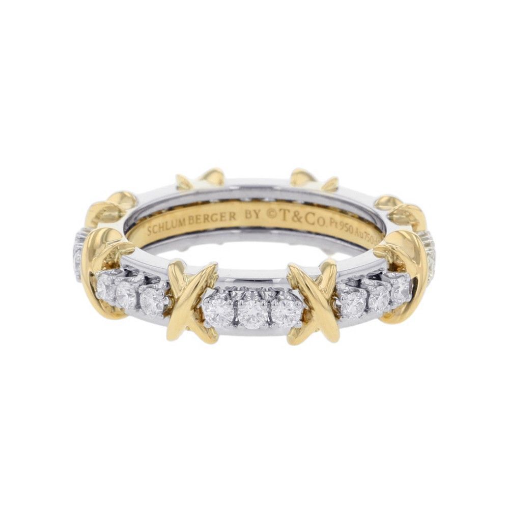 ティファニー リング ジャン・シュランバージェ ナロー ダイヤモンド 計0.60ct K18YG/Pt950 サイズ約11号 74037984 指輪