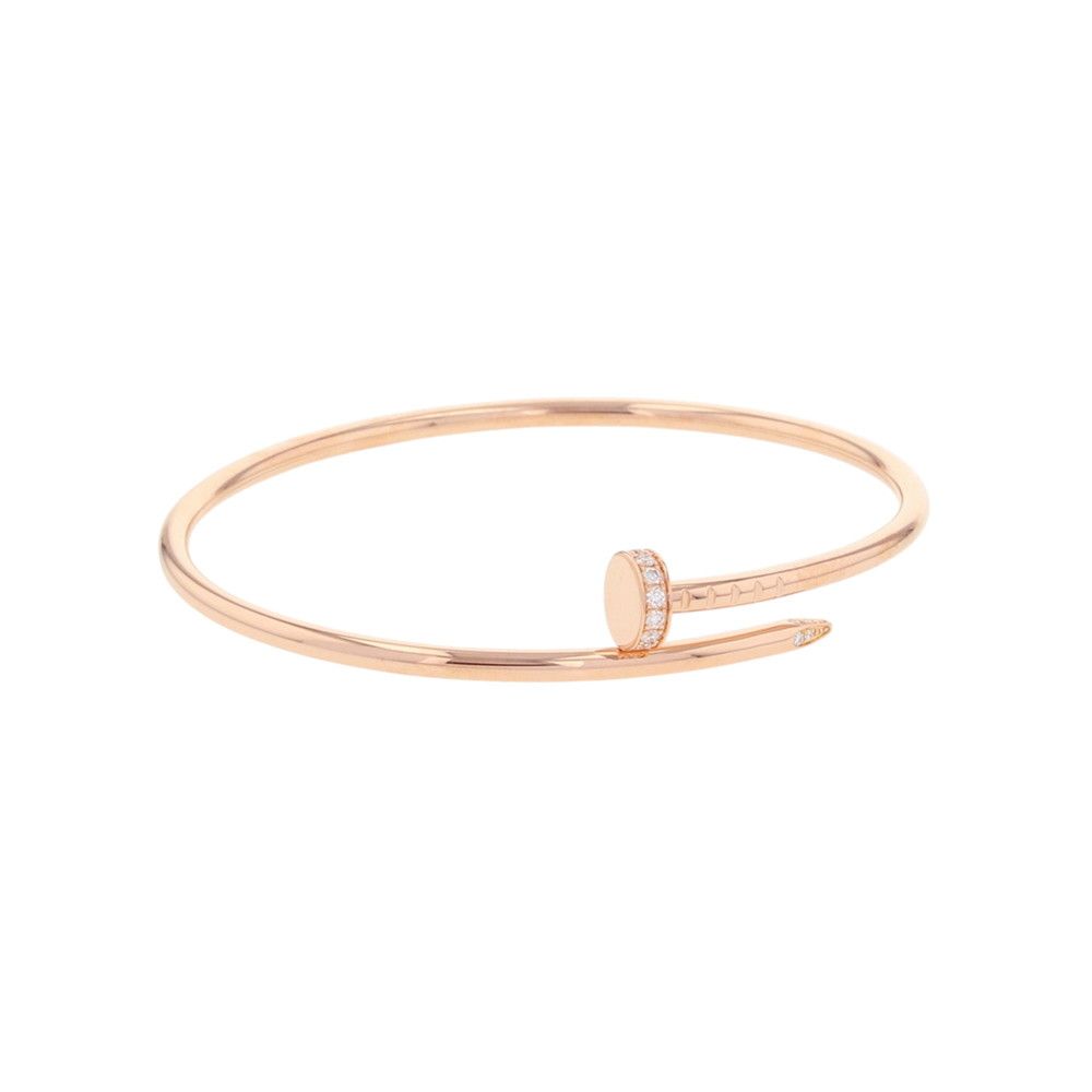 カルティエ ブレスレット ジュスト アン クル スモールモデル SM ダイヤモンド 20P 計0.18ct K18PG サイズ17 B6065817 Cartier