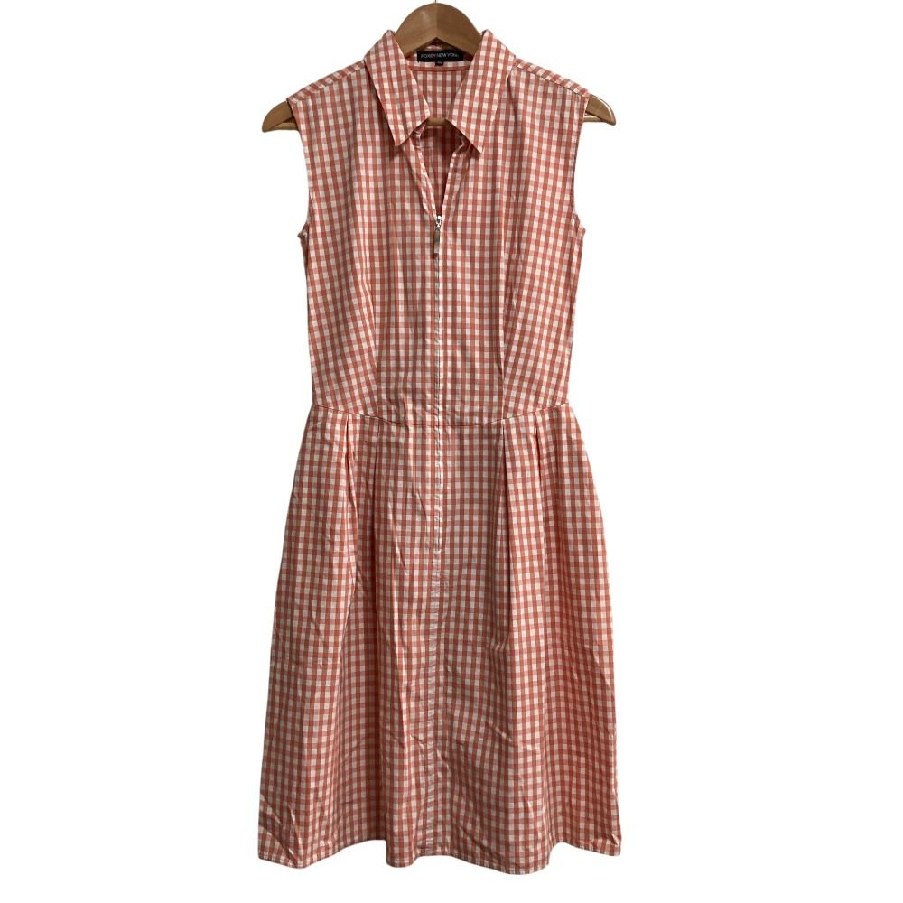 美品 FOXEY NEW YORK フォクシーニューヨーク チェック フレア シャツ