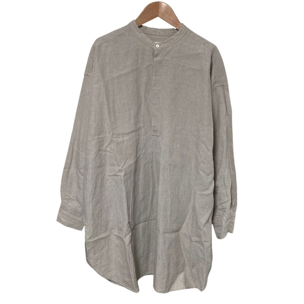 美品 24SS kagure かぐれ アーバンリサーチ リネンチュニックシャツ GA44-23M005 サイズF ナチュラル レディース 古着 中古 USED