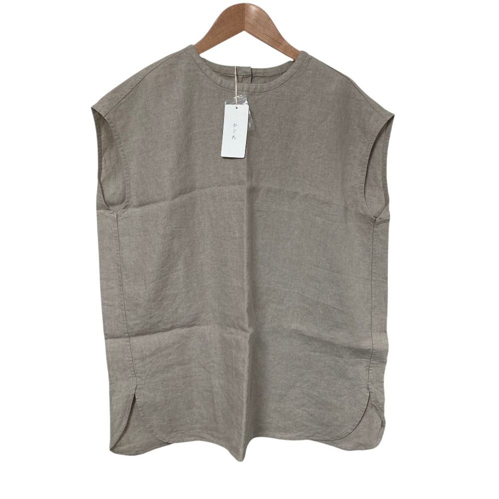 未使用 23SS kagure かぐれ アーバンリサーチ リネンクルーネックフレンチスリーブ ブラウス GA35-23M016 F ナチュラル レディース 古着 中古 USED