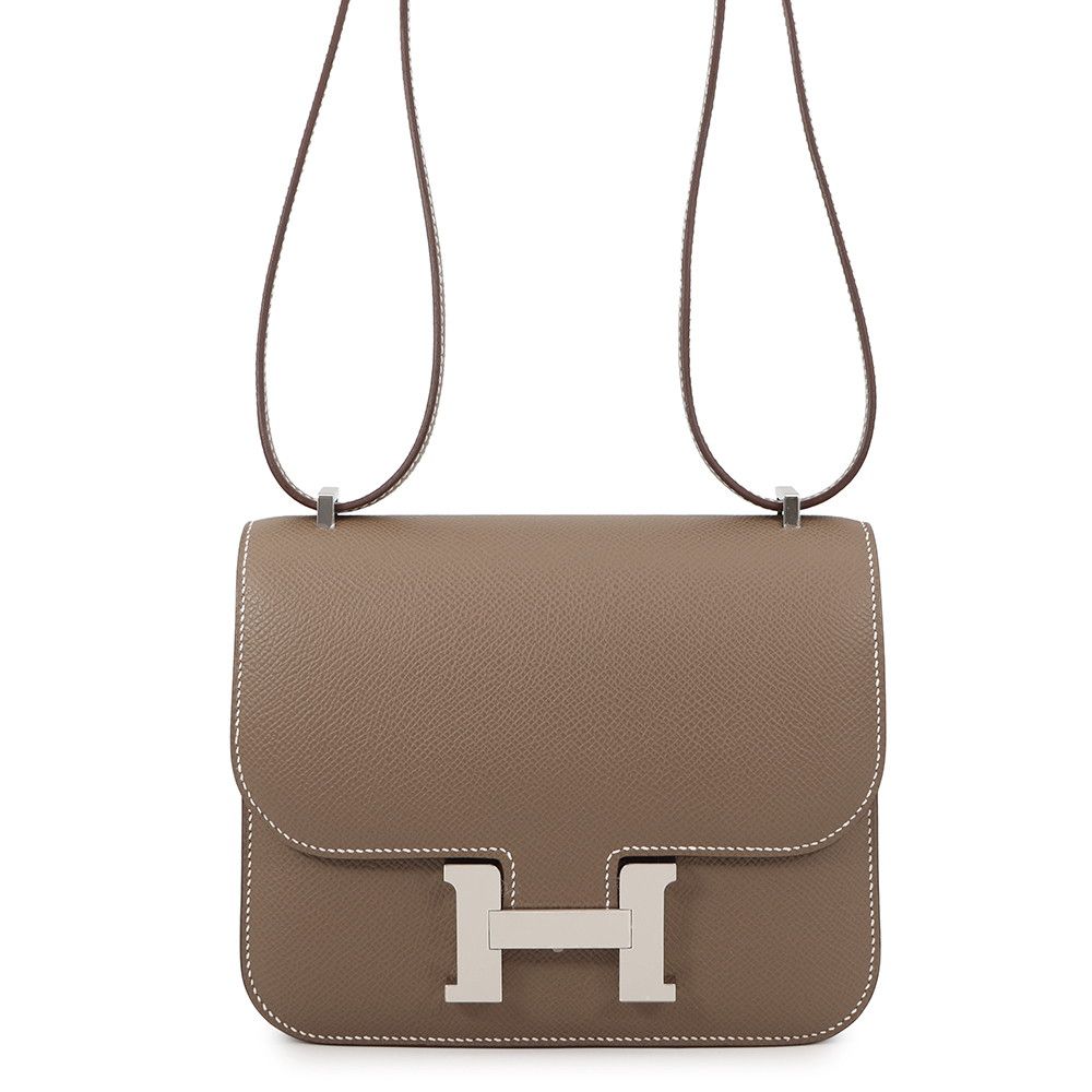 エルメス ショルダーバッグ ミニ コンスタンス3 ミロワール エトゥープ/シルバー金具 エプソン G刻印 HERMES Constance