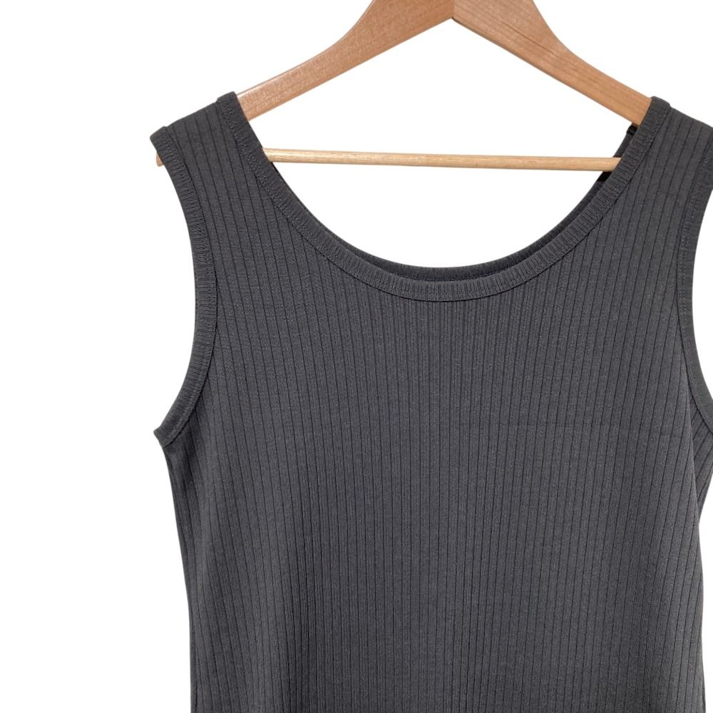 リヴドロワ　美品　リブタンクワンピース　36 チャコールグレー 美品 24SS RIVE DROITE リヴドロワ 2WAYリブタンクワンピース サイズ36