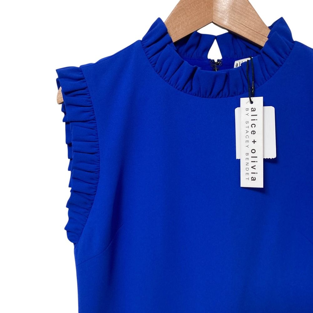 未使用 alice+olivia アリスアンドオリビア フリルカラー ノースリーブ