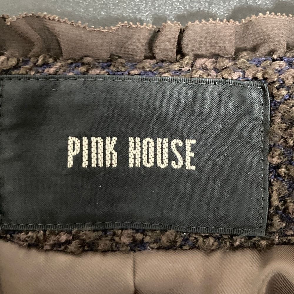 タグ付き　ピンクハウス　ツイードジャケット　リボン　新品未使用　極美品 美品 PINK HOUSE ピンクハウス リボン ツイード ノーカラージャケット