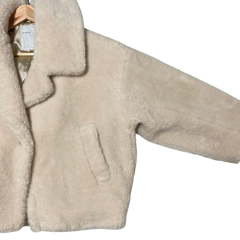 美品 24AW NOBLE ノーブル スノーボアビッグカラーコート