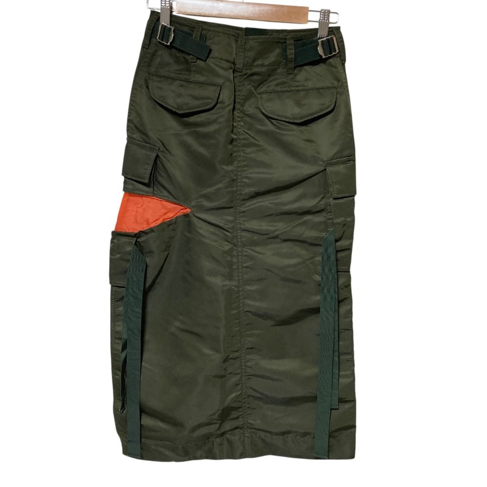 美品 sacai サカイ Nylon Twill Skirt カーゴスカート 22-06064 サイズ