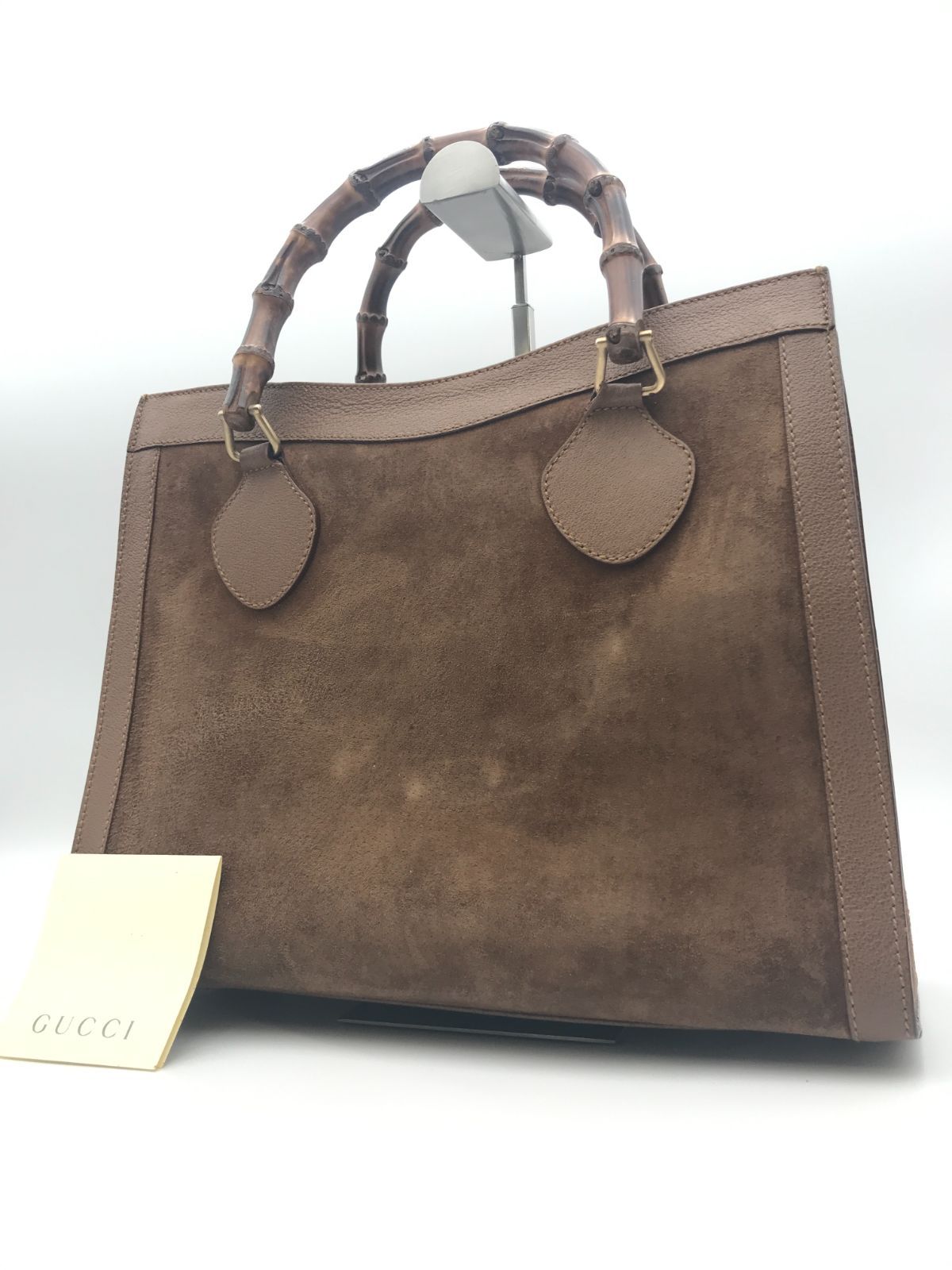 GUCCI グッチ ハンドバッグ バンブー ヴィンテージ スエード×レザー