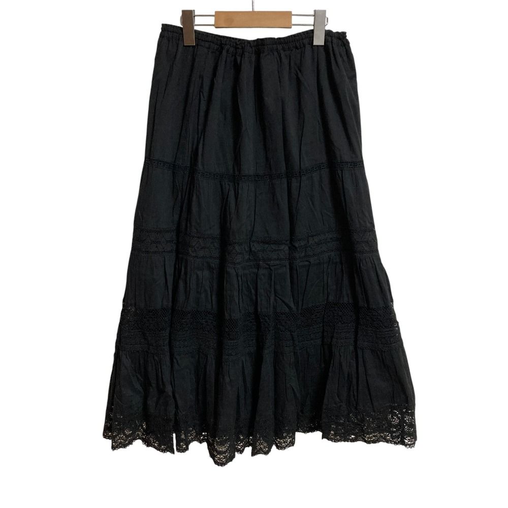 美品 Plage プラージュ Antique like lace スカート サイズ36 ブラック