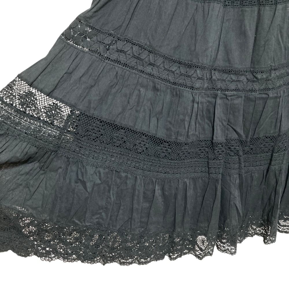 美品 Plage プラージュ Antique like lace スカート サイズ36 ブラック