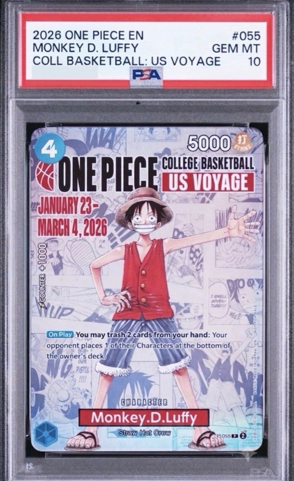 ⭐️【PSA10】ワンピースカードゲーム モンキー・D・ルフィ カレッジ