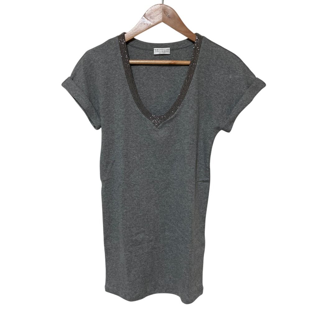 美品 Brunello Cucinelli ブルネロクチネリ Vネック ストレッチ