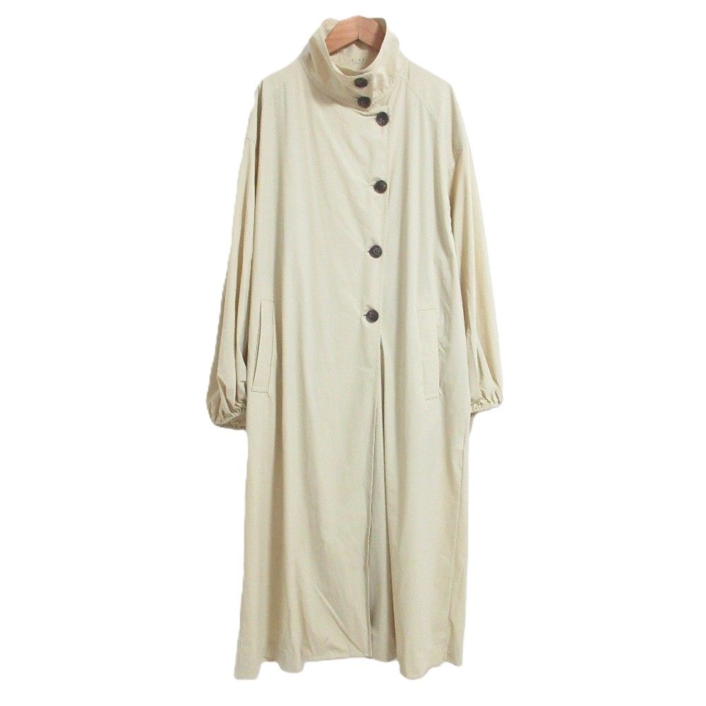 良品 ETRE TOKYO エトレトウキョウ Speedo コラボ Long Coat ナイロン ロングコート Mサイズ ベージュ レディース 古着 中古 USED