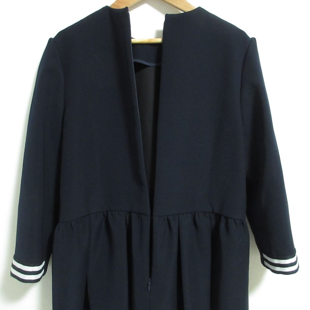 美品 BORDERS at BALCONY ボーダーズアットバルコニー PEPLUM TWILL