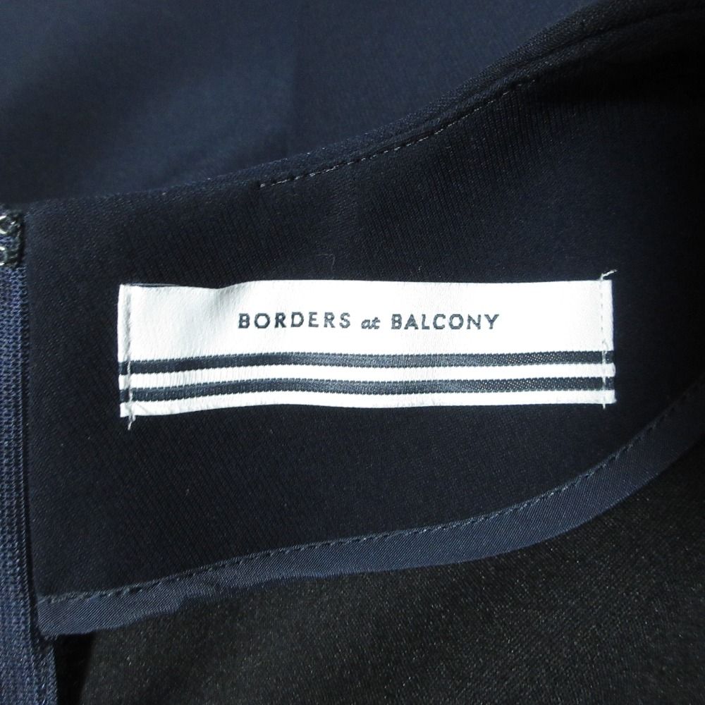 美品 BORDERS at BALCONY ボーダーズアットバルコニー PEPLUM TWILL